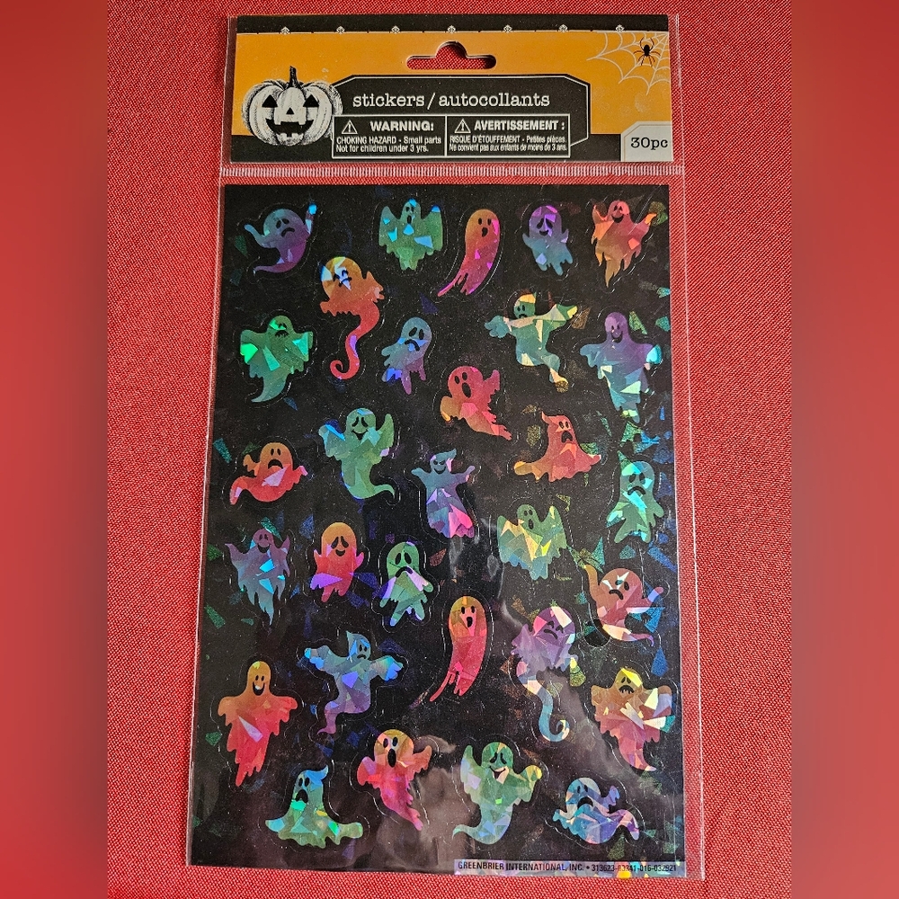 Halloween Ghost Holographic Stickers | 30pc | Spooky Scrapbooking Planner | NWT